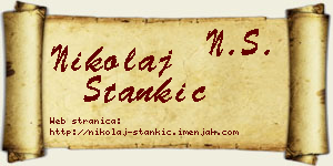 Nikolaj Stankić vizit kartica